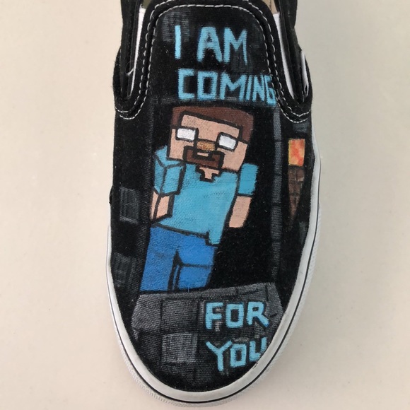 Vans Custom Minecraft Slip On Shoes - Picture 7 of 10